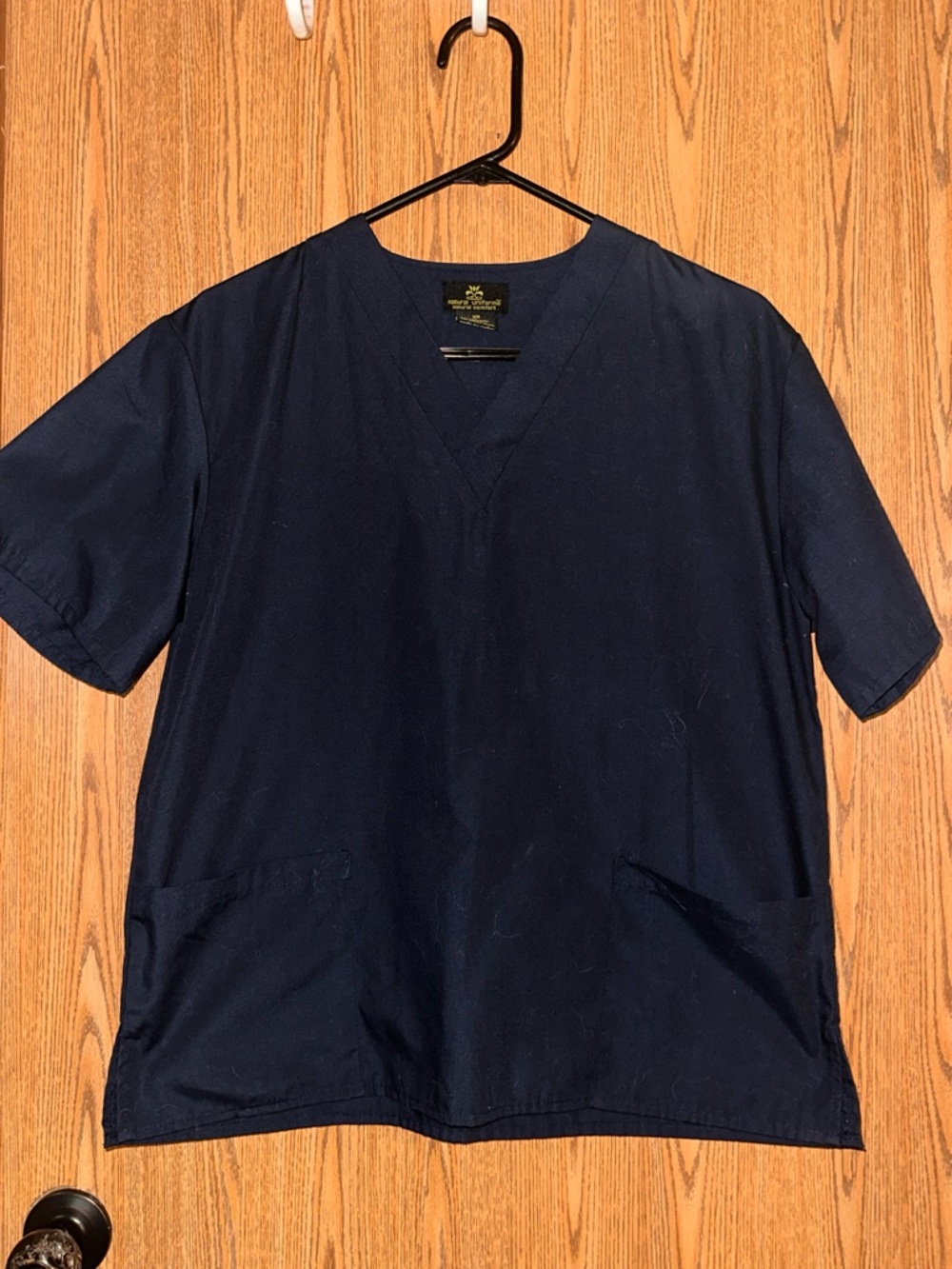 Navy V-Neck Scrub Top